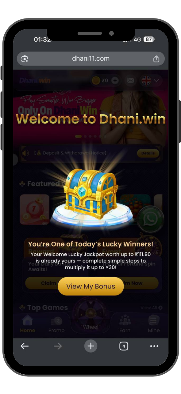 Registration popup